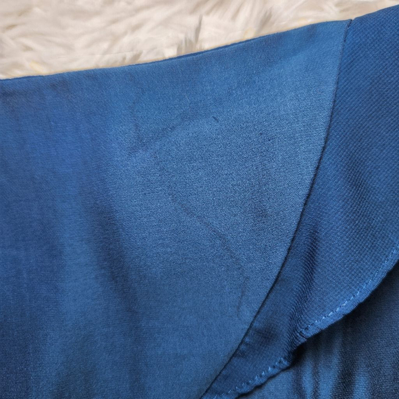 Parker Silk Blend V Neck Ruffle Mini Dress - Picture 12 of 13